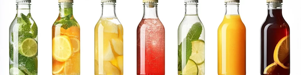 carbonated water glass bottle