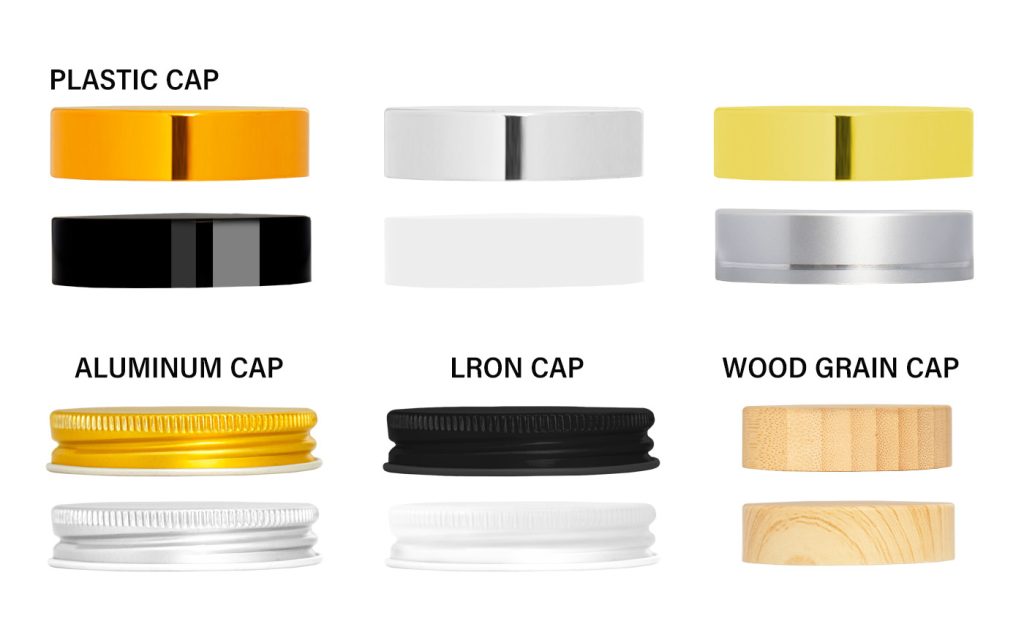 plastic aluminum wooden cream cap