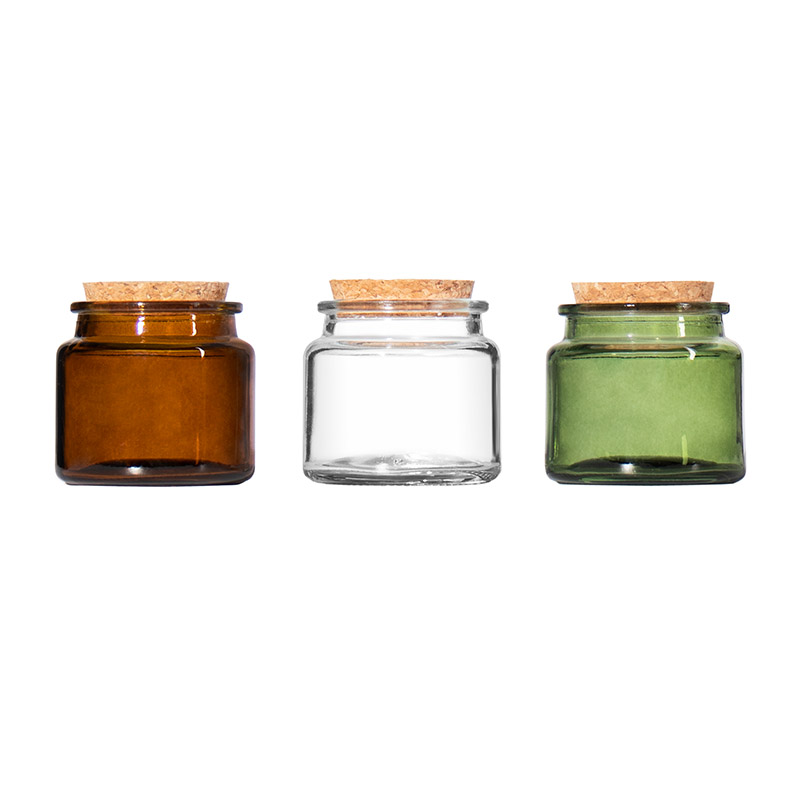 3 oz Mini Glass Candle Containers Jar With Cork