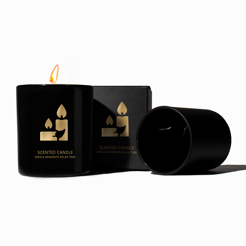 4oz matte black candle jar